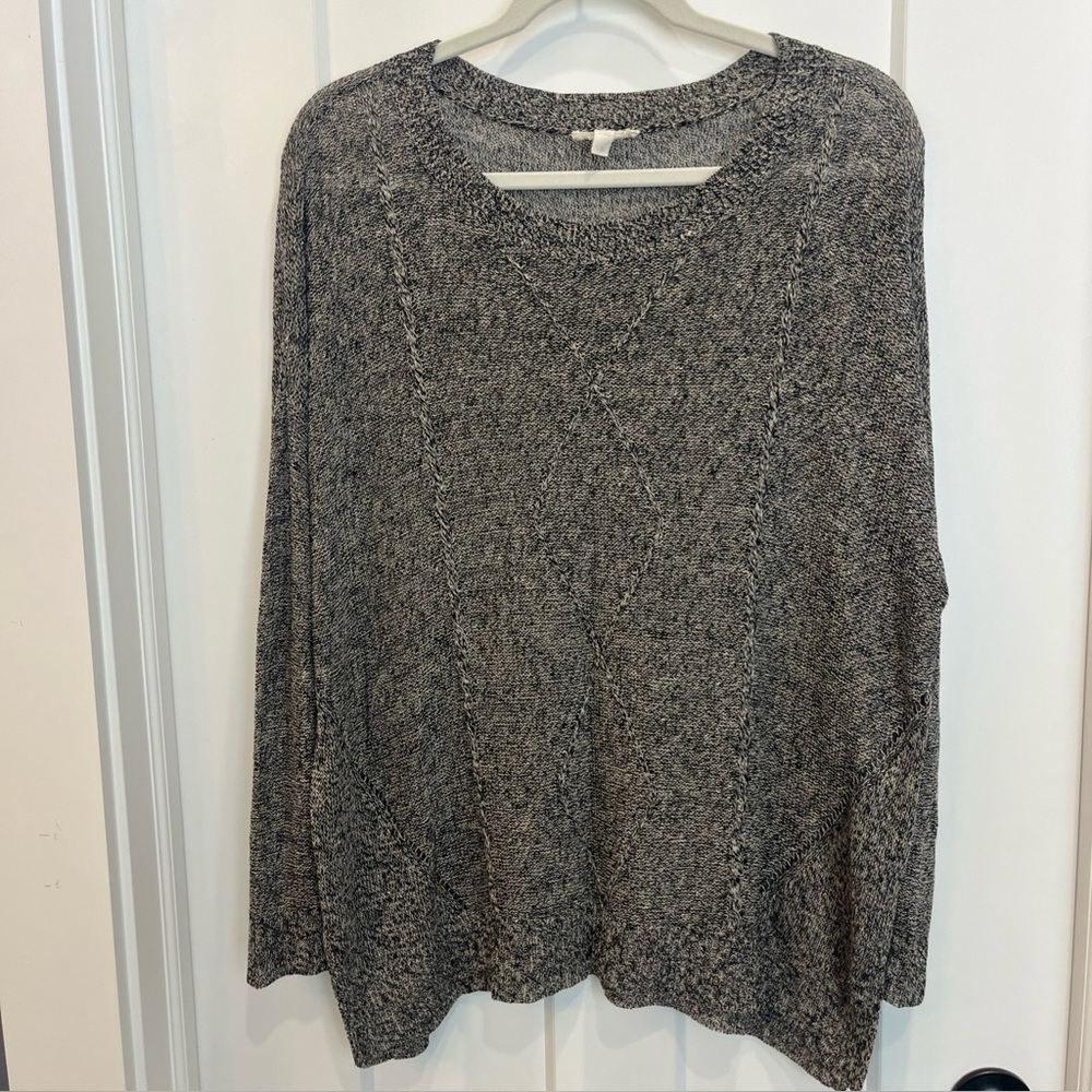 EILEEN FISHER Women’s Linen‎ Sweater Knit Pullover Women Size Large Gray